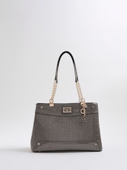 River Island Grey Chain Handle Embossed Tote Bag - Image 2 of 6