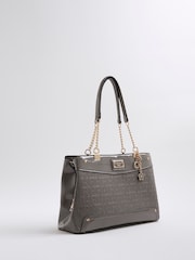River Island Grey Chain Handle Embossed Tote Bag - Image 4 of 6