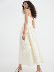 River Island Cream Bandeau Midi Dress - Image 2 of 4