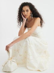 River Island Cream Bandeau Midi Dress - Image 3 of 4