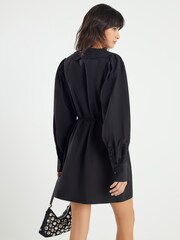 River Island Black Collar Mini Shirt Dress - Image 3 of 4