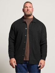 BadRhino Big & Tall Black Knitted Shirt - Image 1 of 6
