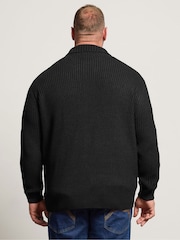 BadRhino Big & Tall Black Knitted Shirt - Image 3 of 6