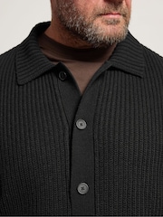 BadRhino Big & Tall Black Knitted Shirt - Image 4 of 6