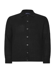 BadRhino Big & Tall Black Knitted Shirt - Image 5 of 6