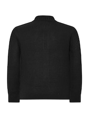 BadRhino Big & Tall Black Knitted Shirt - Image 6 of 6