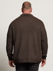 BadRhino Big & Tall Brown Knitted Shirt - Image 2 of 6