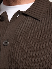 BadRhino Big & Tall Brown Knitted Shirt - Image 3 of 6