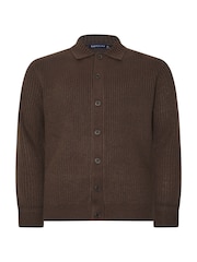 BadRhino Big & Tall Brown Knitted Shirt - Image 5 of 6
