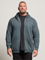 BadRhino Big & Tall Blue Zip Thru Hoodie - Image 1 of 6