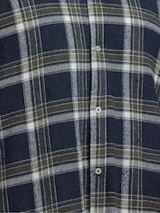 BadRhino Big & Tall Navy Blue Brushed Check Shirt - Image 7 of 7