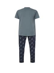 BadRhino Big & Tall Blue Stag Pyjamas Set - Image 5 of 5