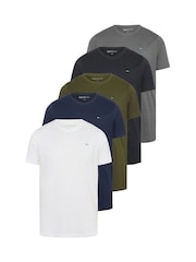 BadRhino Big & Tall Green Longline T-Shirts 5 Pack - Image 2 of 4
