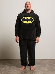 BadRhino Big & Tall Black Batman Fleece Pyjamas Set - Image 1 of 6