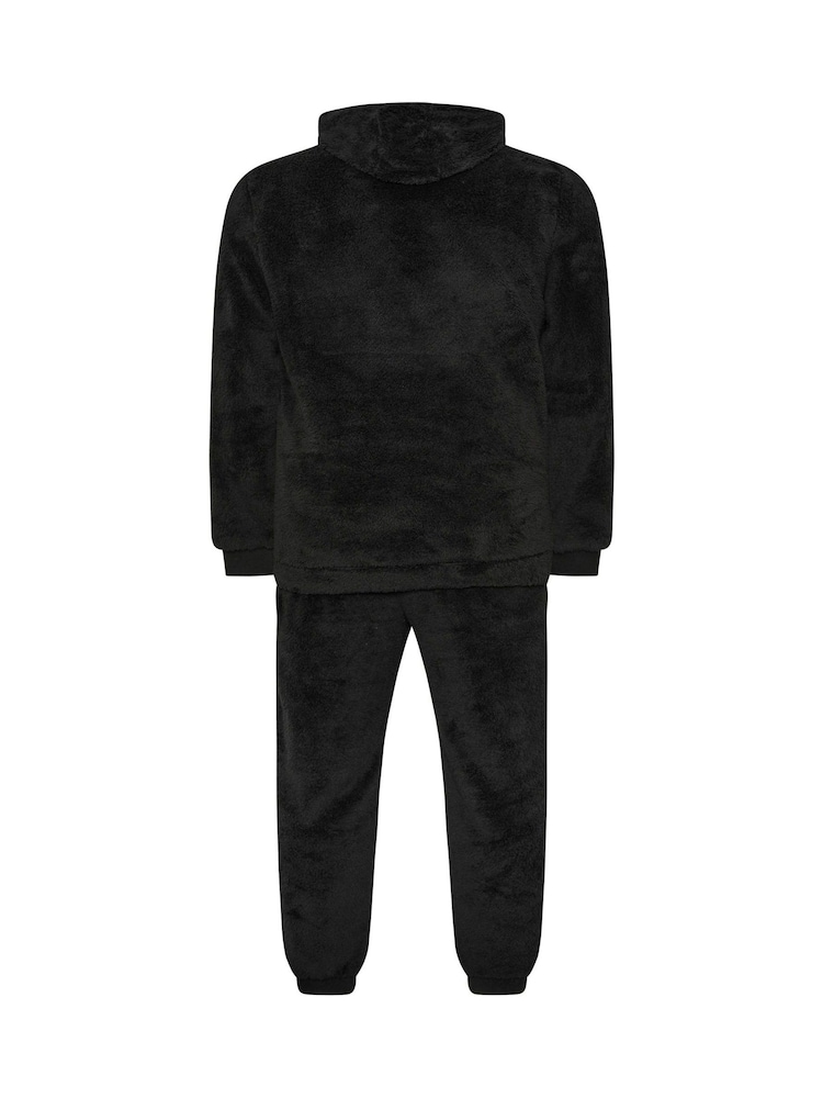 BadRhino Big & Tall Black Batman Fleece Pyjamas Set - Image 6 of 6