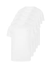 BadRhino Big & Tall White Longline T-Shirts 5 Pack - Image 8 of 8