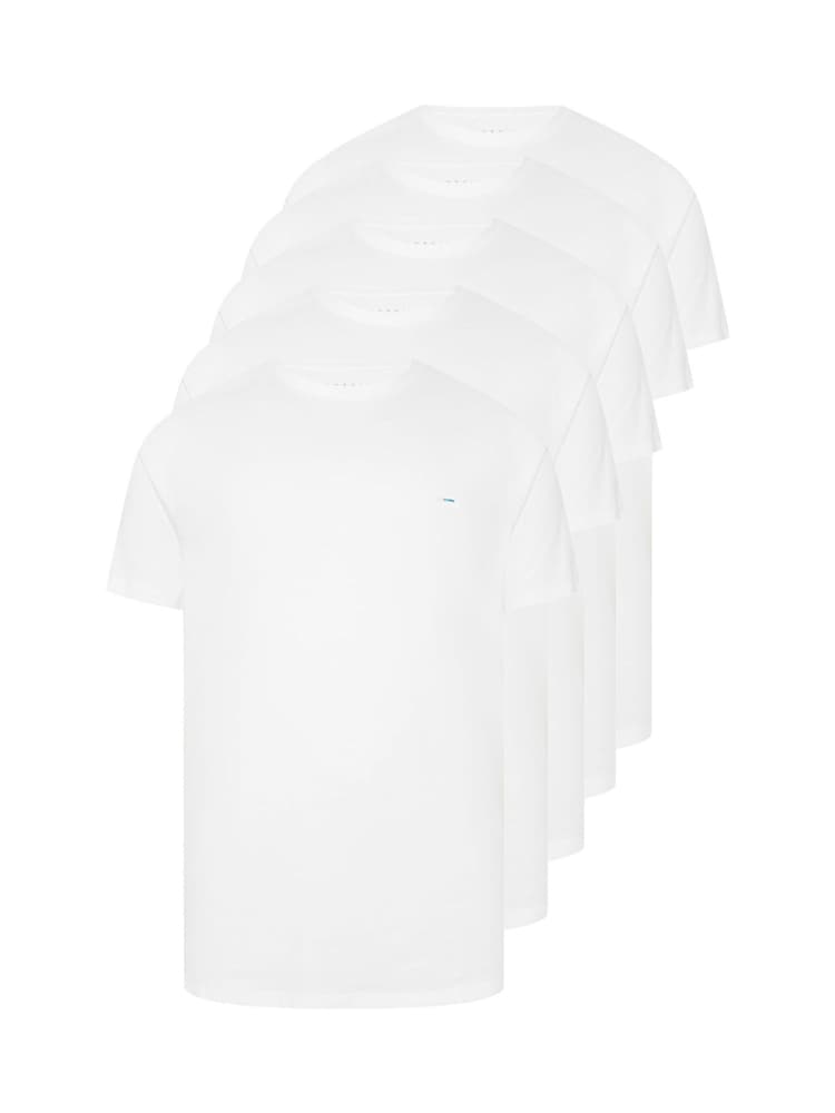 BadRhino Big & Tall White Longline T-Shirts 5 Pack - Image 8 of 8