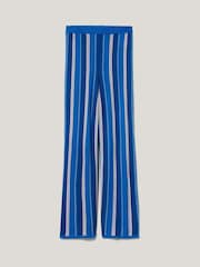 Jigsaw Blue Stripe Knitted Trousers - Image 5 of 6