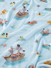 Belle & Boo Blue Pirates Cosy Fleece Blanket Throw - Image 2 of 2