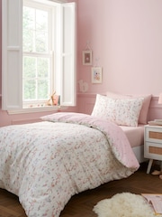 Belle & Boo Pink Ballerina Reversible Cotton Duvet Cover Set - Image 1 of 4
