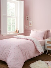 Belle & Boo Pink Ballerina Reversible Cotton Duvet Cover Set - Image 2 of 4