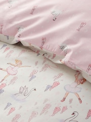 Belle & Boo Pink Ballerina Reversible Cotton Duvet Cover Set - Image 4 of 4