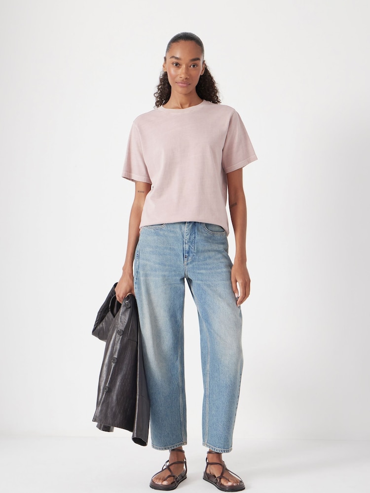 Hush Pink Regular Fit Rosie T-Shirt - Image 2 of 5 Hush Pink Regular Fit Rosie T-Shirt - Image 2 of 5