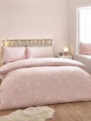 Catherine Lansfield Pink Baby Its Cold Outside Reversible Duvet Cover Set - Image 3 of 5