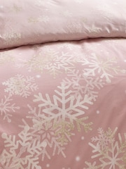 Catherine Lansfield Pink Baby Its Cold Outside Reversible Duvet Cover Set - Image 5 of 5