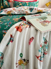 Belle & Boo Cream Christmas Fairground Cosy Fleece Blanket Throw - Image 2 of 4