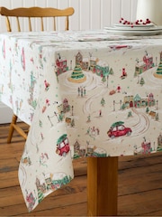 Catherine Lansfield Natural Christmas Town Cotton Table Cloth - Image 1 of 2