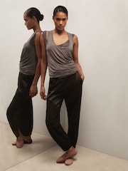 Reiss Charcoal Grey Cressida Reiss | Royal Ballet Double-Layer Vest - Image 3 of 5