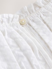 أبيض - Shirred Sleeveless Blouse (3-16yrs) - صورة 7 من 7