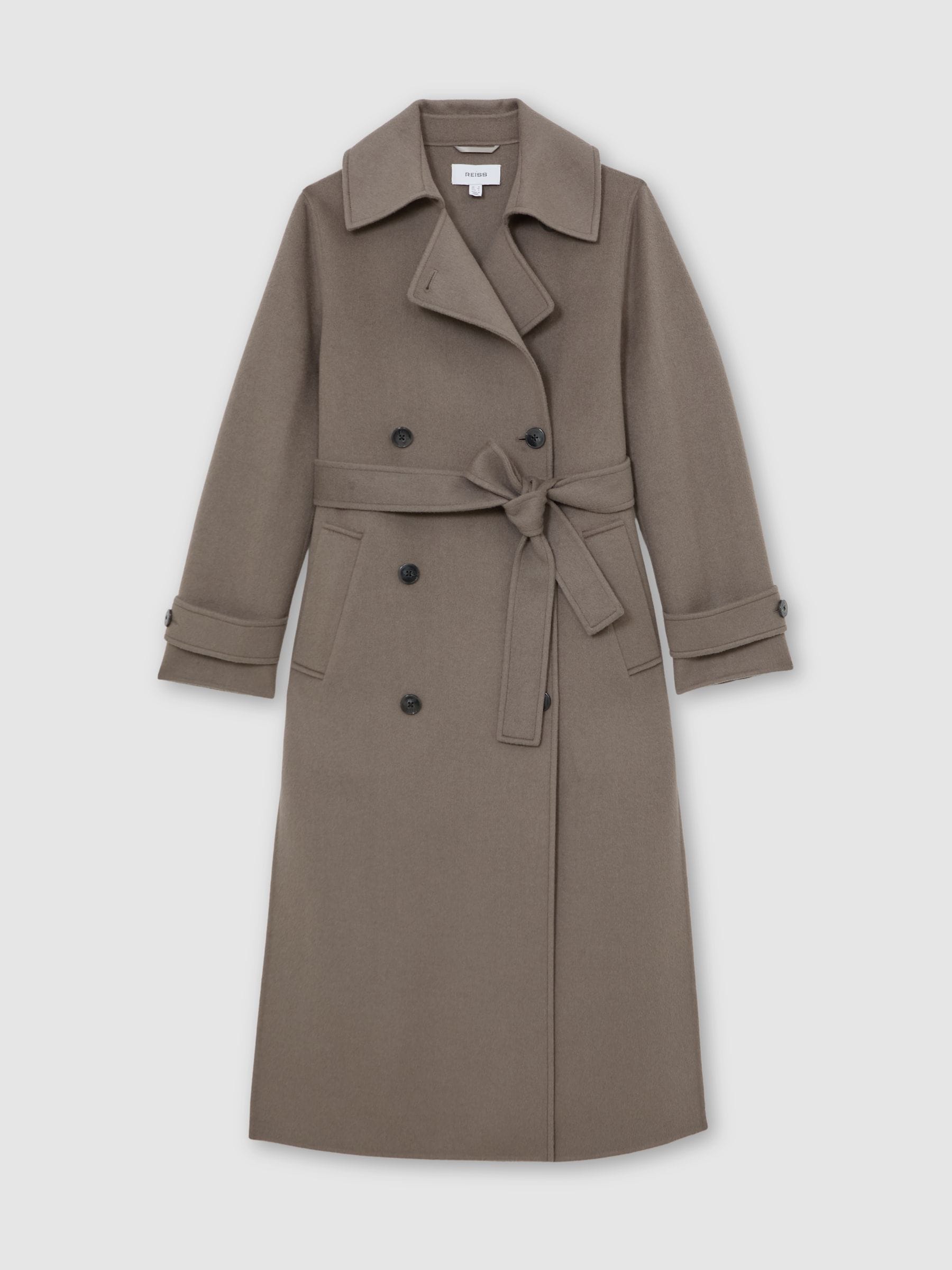 Buy Reiss Mink Luna Wool-Blend Belted Blindseam Coat from Next USA