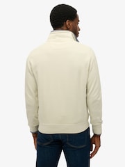 Superdry Cream Classic Essential Half Zip Jumper - Image 2 of 4
