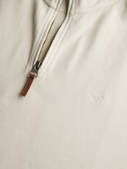 Superdry Cream Classic Essential Half Zip Jumper - Image 4 of 4