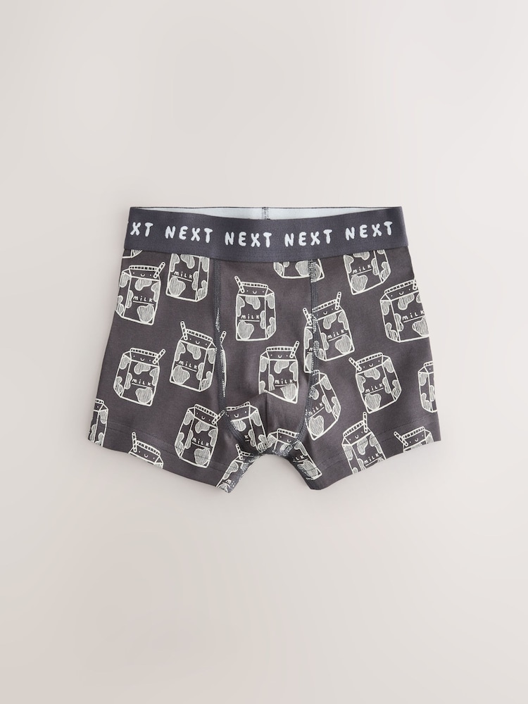 Neutral/Black Cow Print Brunch Junior Character Trunks 5 Pack (1.5-16yrs) - Image 2 of 9 Neutral/Black Cow Print Brunch Junior Character Trunks 5 Pack (1.5-16yrs) - Image 2 of 9