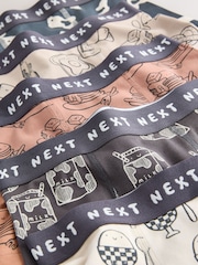 Neutral/Black Cow Print Brunch Junior Character Trunks 5 Pack (1.5-16yrs) - Image 9 of 9