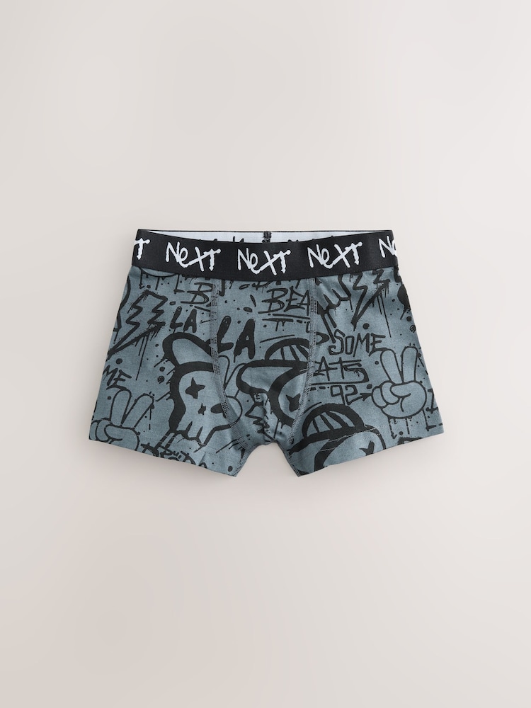Black Graffiti Boxers 7 Pack (3-16yrs) - Image 2 of 11