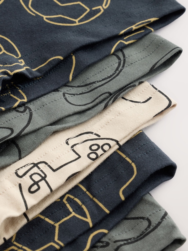 Estampado linear de jogos de futebol - Pacote Boxers 5 (2-16anos) - Imagem 9 de 9