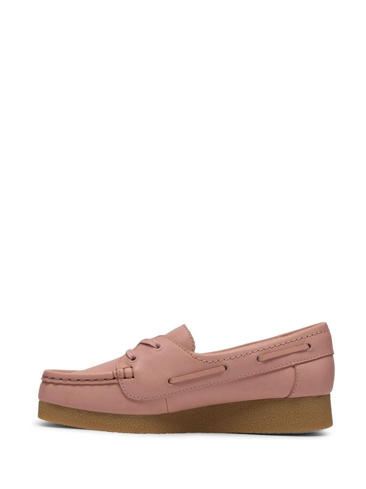 Clarks Pink Wallabee EVO Sea Shoes - Image 2 of 8 Clarks Pink Wallabee EVO Sea Shoes - Image 2 of 8