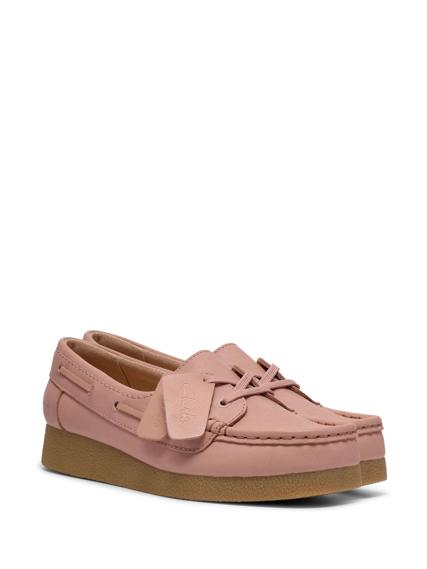 Buy Clarks Pink Wallabee EVO Sea Leather Boat Shoes from Next Romania