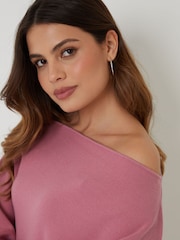 Threadbare Pink Soft Slash Neck Jumper - Image 2 of 4