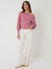 Threadbare Pink Soft Slash Neck Jumper - Image 3 of 4
