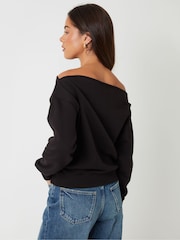 Threadbare Black Slash Neck Sweatshirts 2 Pack - Image 3 of 5