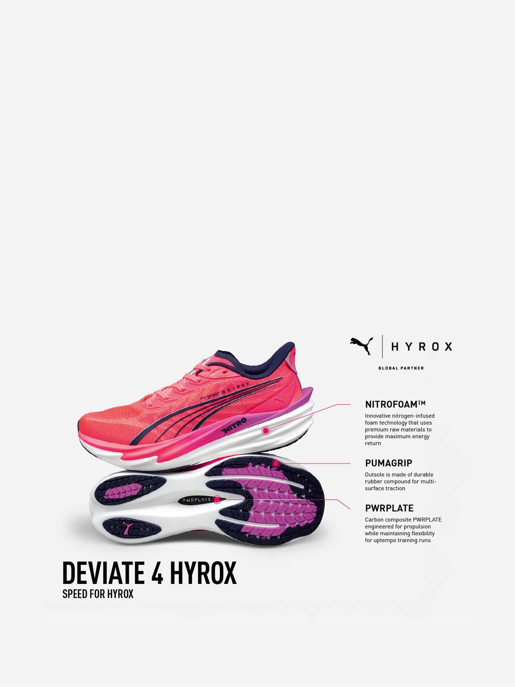 Buy PUMA Pink HYROX Deviate 4 Shoes from Next USA