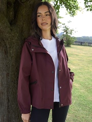 Threadbare Red Waterproof Hooded Jacket - Image 1 of 6
