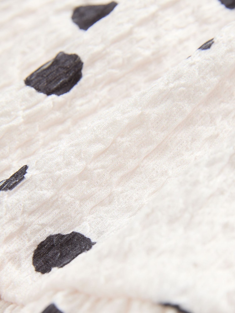 Monochrome Spot Strappy Crinkle Summer Dress (3-16yrs) - Image 8 of 8 Monochrome Spot Strappy Crinkle Summer Dress (3-16yrs) - Image 8 of 8