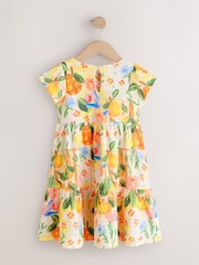 ألوان متعددة شكل استوائي - Angel Sleeve Crinkle Dress (3-16yrs) - صورة 6 من 8