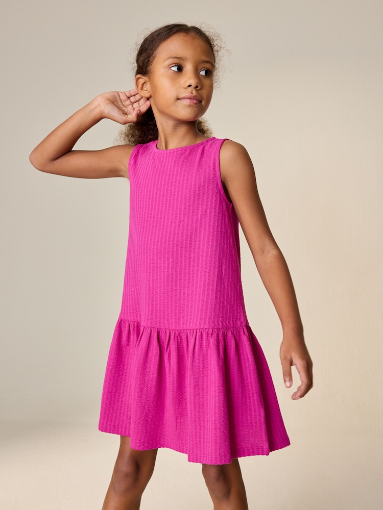 Magenta Pink Sleeveless Jersey Dress (3-16yrs) - Image 1 of 8
